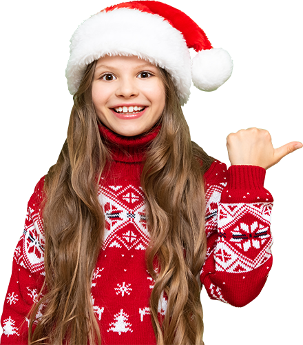 Niña Navidad señalando 500px der